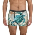 thumbnail image 2 of Goofa Watercolor Sea Turtle Printed Men's Boxer Briefs Underwear, Moisture-Wicking Underwear, Trunk,Soft and Breathable Cotton Underwear-XX-Large, 2 of 9