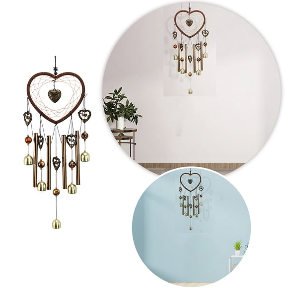 Garden Loving Heart Wind Chimes Outdoor Indoor Wind Catcher Heart Shaped Windchimes For Home Mom Balcony Festival Easter Decorations for The Home Indoor Clear for Hanging Car Ornament Glass Ornament