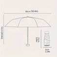 thumbnail image 5 of Mini Compact Travel Sun Umbrella with Case - Small UV Protection Umbrella, Lightweight Portable Windproof Parasol for Women, Men & Kids, Square Box Design, 5 of 5