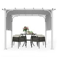 thumbnail image 7 of COOS BAY 10 x 10 Outdoor Steel Flat White Pergola with Adjustable Shade Canopy,Gray, 7 of 7