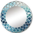 thumbnail image 2 of DESIGN ART Designart "Cerulean Seascape I" Abstract Landscape Modern Wall Mirror 24in.x24in., 2 of 4