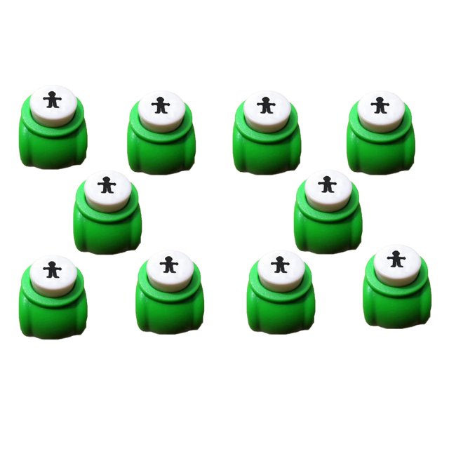 10x Mini Paper Cut Punch Scrapbook Card Craft Cutter Stencil Handheld Making Hole (Boys)