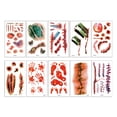 thumbnail image 1 of Halloween Decor Halloween Decorations 10PC Halloween Sticker Wound Stickers Scar Waterproof, 1 of 4