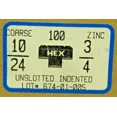 thumbnail image 3 of (100 Pcs) 10-24 X 3/4" Unslotted Indented Zinc Hex Head Machine Screws Nh, 3 of 3