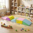 thumbnail image 2 of Toddler Foam Climbing Blocks Set - 5-Piece Soft Play Indoor for Climbing, Crawling, and Sliding for Kids 9 Months+, 2 of 5