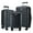 Black, variant on Tyethy 3 Piece Luggage Sets ABS Hardshell Luggage Suitcase Set for Travel Business, 20"24"28", Red