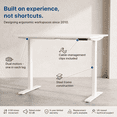 thumbnail image 3 of Rise Up 3-stage Dual Motor Electric Standing Desk Frame with 4 Memory Presets, White, Desktop Not Included, 3 of 10