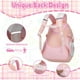 thumbnail image 4 of Mochila LEWKANA Cute para niñas con fiambrera, juego de 5 unidades, color rosa, 4 of 6