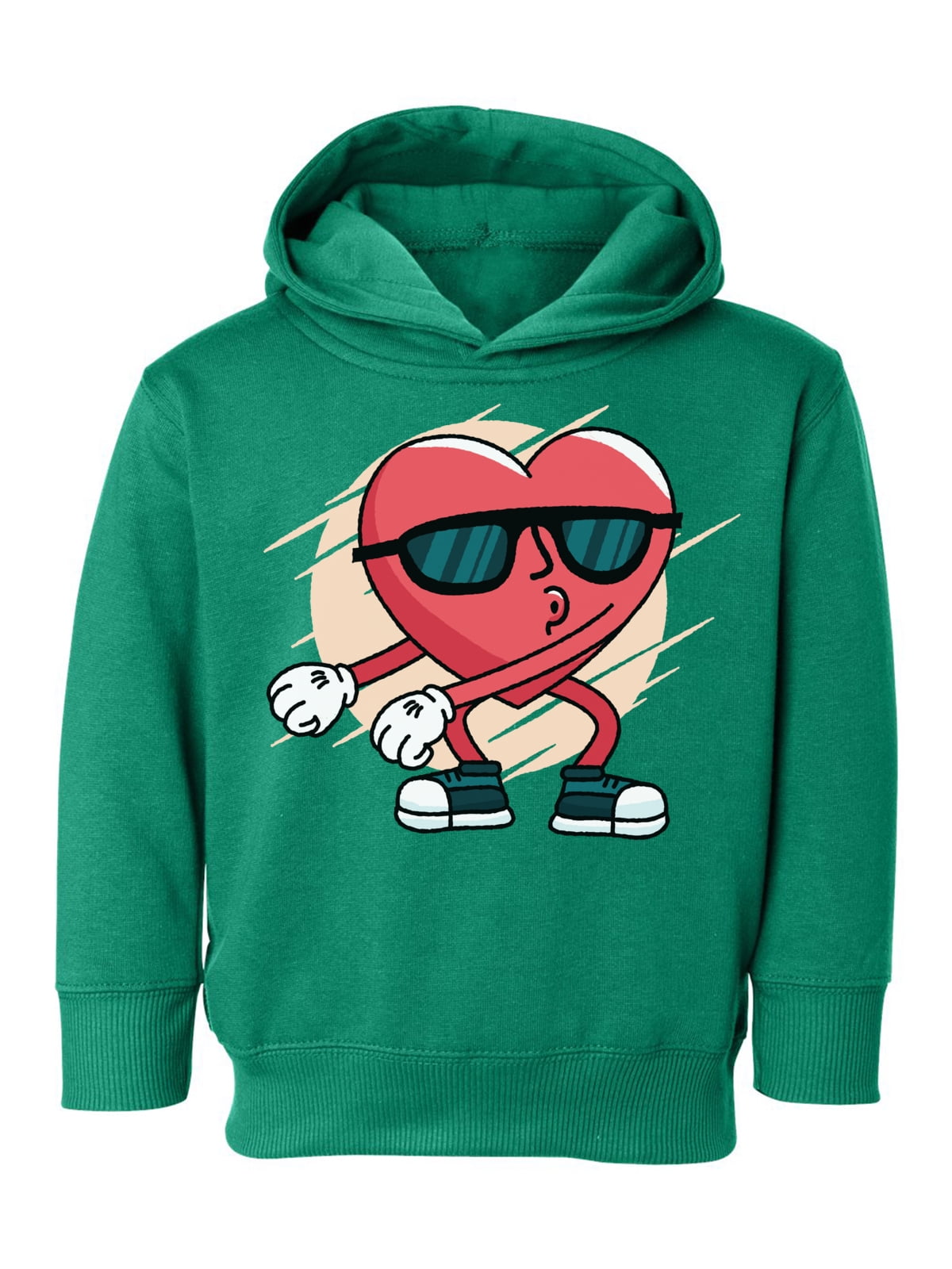 Awkward Styles Valentine's Toddler Hoodie Funny Heart Dance Hooded