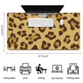 thumbnail image 5 of Long Mouse Pads for Desk,Yellow and Brown Of Leopard Print Desk Mats on Top Of Desks, Desk Mouse Pad Extra Large with 3mm Non-Slip Base and Stitched Edge for Gaming,Office,Work,Home 47.3"x23.6", 5 of 6