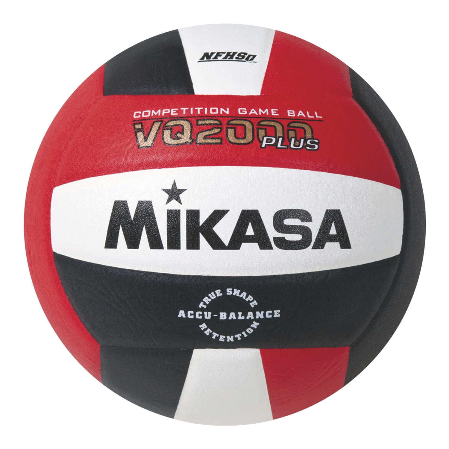 Mikasa VQ2000 Plus NFHS Volleyball, Size 5, Red/White/Black