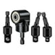 thumbnail image 5 of 3 Piezas 1/4 Pulgada 3/8 Pulgada 1/2 Pulgada Adaptador de Llave de Vaso Extensión 360 degree Rotación Universal Junta Giratoria, Herramientas de Mano Eléctr Negro y mayimx Adaptador de enchufe, 5 of 7