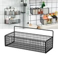 thumbnail image 1 of Hanging Kitchen Baskets Metal Floating Shelves for Cabinet Dormitory Laundry Black, 1 of 8