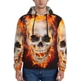 thumbnail image 2 of Zufioo Satanic Skull Design Fleece Comfortable Hoodie for Mens,Sweatshirt for Men,Pullover Hooded Sweatshirt for Men -3X-Large, 2 of 5
