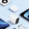 thumbnail image 5 of Cargador Vebner Dual USB-C USB-A Fast GaN de 45 W, color blanco, 5 of 5
