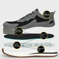 thumbnail image 5 of Steel Toe Cap Trainers Men Safety Trainers Breathable Work Shoes EU 36-46 Gray, 5 of 7