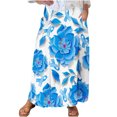 thumbnail image 2 of Yuwull Floral Printed Elastic High Waist Maxi Long Skirts For Women, Women'S Skirts,Plus Size Skirts For Curvy Women, 2 of 5