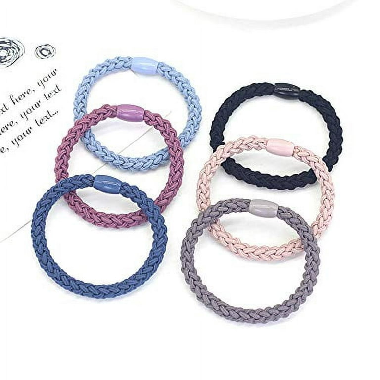 PandaWhole Nylon Elastic Hair Ties, Ponytail Holder, with Alloy Beads, Girls Hair Accessories NylonSize: Size: About 44mm Inner Diameter