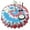 Colorful Tie Dye-1, variant on Blue Tie Dye Spiral Pattern Round Tablecloth 60"x60",Wrinkle Wipeable Table Cloth for Kitchen Dining Room Picnic Patio Party