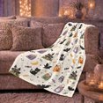 thumbnail image 6 of Cute Cartoon autumn celebration Cats Ghosts Bats Whimsical Trick-Or-Treat, Warm Flannel Blanket for Living Room and Bedroom, Playful Pet Portrait Pattern, Cat Lovers autumn celebration Gift, 6 of 9