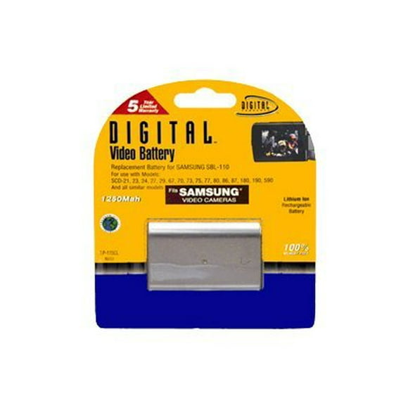 Digital Concepts BP-115CL - Camcorder battery - Li-Ion - 1250 mAh - for Samsung VP-D15, D20, D21, D23, D24, D26, D30, D31, D33, D34, D340, D39, D76, D93, D97, D99