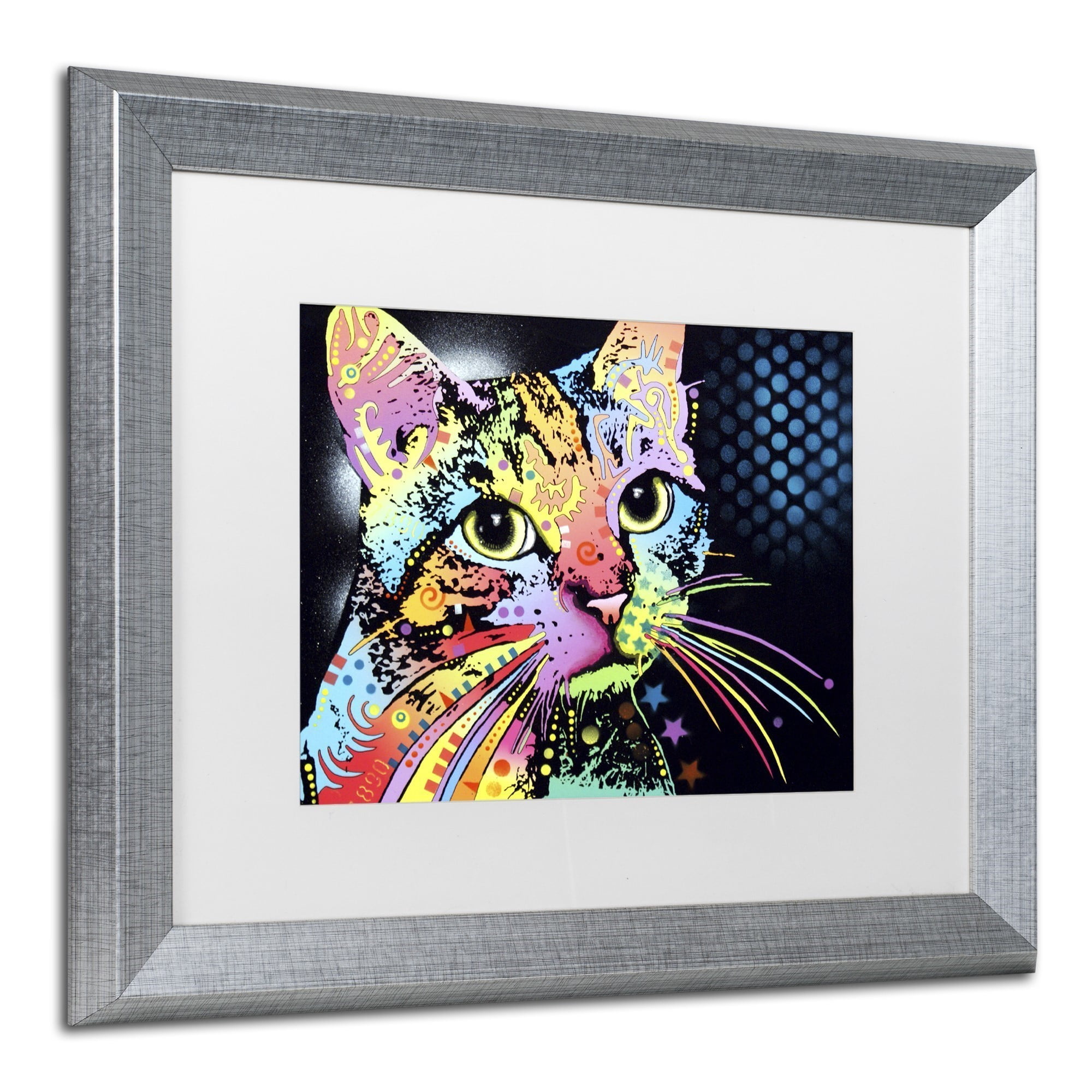 Trademark Fine Art "Catillac New" Canvas Art by Dean Russo, White Matte, Silver Frame