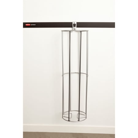 Rubbermaid Garage FastTrack Rail Vertical Ball Rack, Satin Nickel