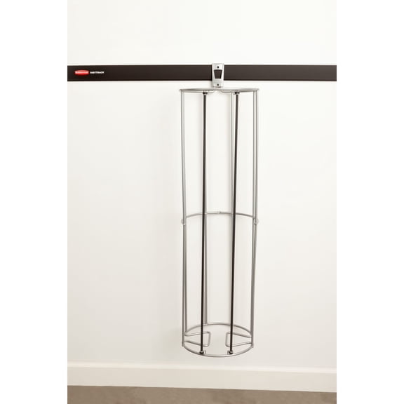 Rubbermaid Garage FastTrack Rail Vertical Ball Rack, Satin Nickel