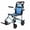 Blue Black, variant on Folding Lightweight Transport Wheelchair for Seniors, 220 Lbs Capacity Portable Wheelchair with All-Terrain Wheels, Foldable and Portable Travel Chair with Hand Brakes for Seniors, Fully Assembled