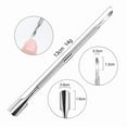 thumbnail image 4 of 4 PCS Cuticle Pusher Remover and Trimmer -Spoon Nail Cleaner Manicure Tools, Professional Salon Double Ended Metal Nail Art Cuticle Tool, Durable Nail Tools for Fingernails Toenails(Silver), 4 of 5