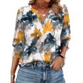 thumbnail image 1 of Tops WIHOLL, talla grande, primavera y verano, manga 3/4 para mujer, 1 of 5