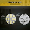 thumbnail image 4 of 12PCS G4 Puck Lights LED Bulbs Side Pin Base Round G4 5050 12SMD LED RV Light Home Reading Light, White,12 x Lights,Silver, 4 of 10