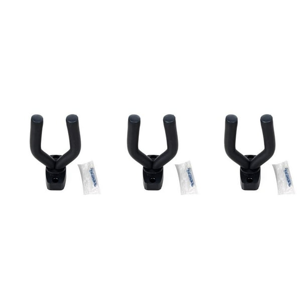Greeniant Gancho para colgar guitarra de montaje en pared, soporte antideslizante para guitarra eléctrica acústica, instrumento de cuerda para ukelele Negro 13 * 7 cm 3piezas Greeniant CBP001514