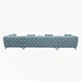 thumbnail image 6 of Zerah Dusty Blue Fabric Sectional Sofa with 7 Pillows for Small Spaces | Family Meals | Easy Assembly, 6 of 7