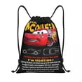 thumbnail image 2 of Mochila con cordón de Lightning Mcqueen de coches antiguos, mochila deportiva para gimnasio, bolsa de cuerdas de película para yoga, 2 of 5