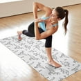 thumbnail image 6 of BlackWhite Origami Dinosaurs Tribal Pattern Hot Yoga Mat Towel Non Slip for Hot Yoga - Quick-Drying Yoga Mat Cover with 4 Corner Pockets with Travel Bag - Hot Yoga Towel Non Slip 74"x26", 6 of 6