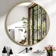 thumbnail image 2 of Lumora 24" Round Bathroom Mirror Wall Mirror Metal Frame Circle Mirror, Gold, 2 of 7
