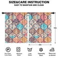 thumbnail image 2 of Blackout Kids Curtains,Multicolor Ethnic Geometric Pattern Childrens Insulated Curtains Set Of 2,Bedroom Essentials,Toddler Room Decor 42x54in(106x137cm), 2 of 5