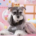 thumbnail image 5 of Pet Rhinestone King Crown Rhinestone Dog Crown with Adjustable Strap Party Costume Accessories Golden Queen Crowns for Small Dog Cats, 5 of 8