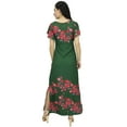 thumbnail image 5 of Bimba Women's Floral Print Georgette Dress Sleeve Green Summer Wear-26, 5 of 6