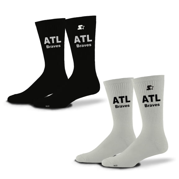 Unisex-Starter Atlanta Braves Assist Socks 2 Pack