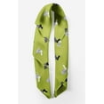 thumbnail image 2 of Bimba Green Text & Stencil Rabbit Animal Printed Pure Silk Scarf Neck Wrap Summer Hair Bandanas For Women 40 x 80 Inches, 2 of 6
