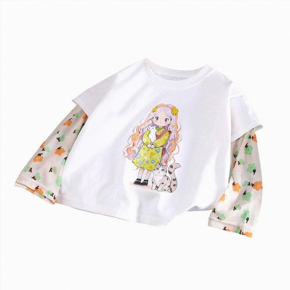 Leey-World Toddler Girls Long Sleeve Tshirt Girls Cute Love Heart Graphic T-Shirt Toddler Raglan Long Sleeve Tops Kids(Green,9-10 Years)
