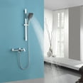 thumbnail image 2 of Wall Mounted Bathroom Waterfall Bathtub Faucet with 3 Modes Hand Shower, 2 of 5