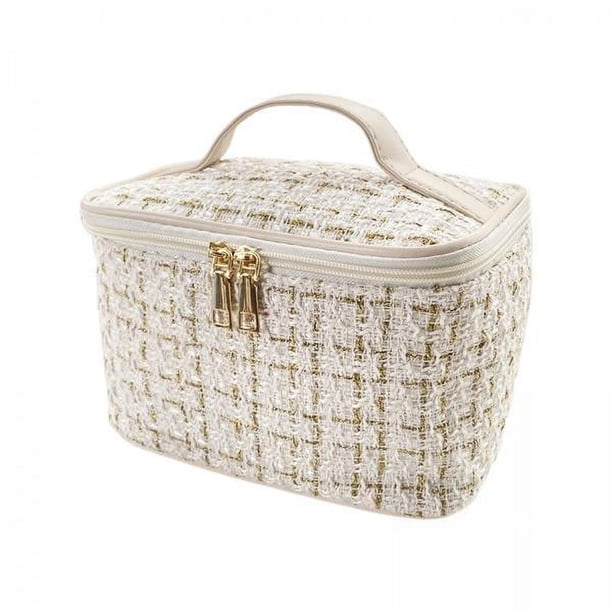 2X bolso organizador de maquillaje con cremallera accesorios de artículos de tocador para baño de mujer 2 piezas