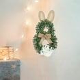 thumbnail image 6 of laqbezok Easter Wreath, Front Door Wreath Hanging Pendant Cute Decor, Rabbit Shape Garland for Easter Party Housewarming Home Window, Solid Ears, 6 of 8