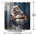 thumbnail image 3 of Dog Series Bathroom Shower Curtain, Home Waterproof And Mold-Proof Shower Curtain, Bathroom Partition Shower Curtain A|Dog Bath Shower Curtain Washable Cloth Cute Dogs Kids Blue Sh, 3 of 7