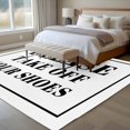 thumbnail image 4 of 5'x8' Area Rugs, White Letter Indoor Outdoor Area Rug for Living Room Bedroom, Modern Minimalist White Text Striped Washable Bathroom Rugs Kitchen Floor Carpet Mats Home Decor Aesthetic, 4 of 8