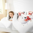 thumbnail image 4 of Feelyou Funny Santa Claus 01, Cartoon Kawaii Snowman Twin Comforter Sets, Christmas Snowflake Reversible Bedding Set, Super Cozy Room Decor, 2pcs, 4 of 8