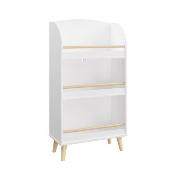Kids Bookshelf, 3-Tier Bookcase, Book Organizer, toy Storage Cabinet Organizer, White